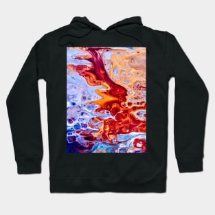 Blue and bronze abstract Hoodie